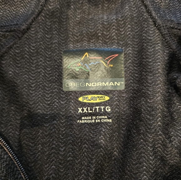Greg Norman PlayDry XXL Quarter-Zip Pullover Grey - Picture 6 of 10